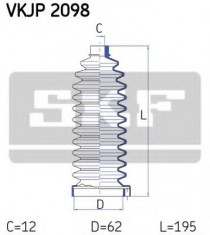 Ansamblu burduf, directie SAAB 900 hatchback 2.0 c - SKF VKJP 2098 foto