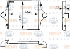 Intercooler, compresor MAN F 90 19.362 F,19.362 FL,19.362 FLL - HELLA 8ML 376 723-761 foto