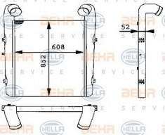 Intercooler, compresor DAF 95 FA 95.360 - HELLA 8ML 376 724-001 foto