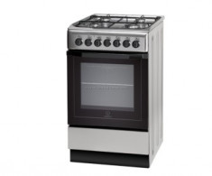 INDESIT Aragaz electric + gaz Indesit I5GMH1A(X)U, 4 arzatoare, inox foto