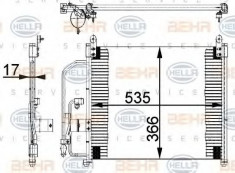 Condensator, climatizare DAEWOO LANOS / SENS 1.4 - HELLA 8FC 351 037-221 foto