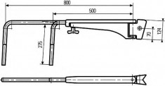 Suport montare, oglinda retrovizoare exterioara CASE IH CS 48, 48A - HELLA 8HG 501 257-002 foto