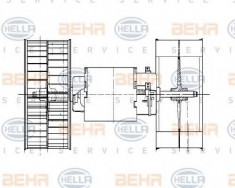 Ventilator, habitaclu MERCEDES-BENZ limuzina 200 - HELLA 8EW 009 100-621 foto