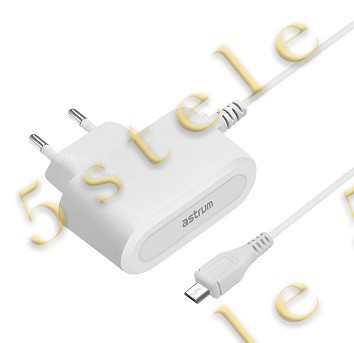 Astrum Incarcator Retea CH100 1.0A MicroUSB 1,5m Alb foto
