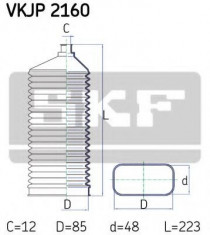 Ansamblu burduf, directie MERCEDES-BENZ A-CLASS A 140 - SKF VKJP 2160 foto