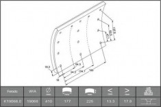 Set garnituri de frictiune, frana tambur VOLVO FH 12 FH 12/340 - FERODO K19068.0-F3526 foto