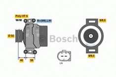 Generator / Alternator MERCEDES-BENZ C-CLASS limuzina C 200 CDI - BOSCH 0 986 048 450 foto