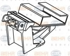 Rezistor, ventilator habitaclu BMW 3 Compact 316 i - HELLA 9ML 351 332-011 foto