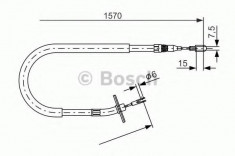 Cablu, frana de parcare MERCEDES-BENZ SPRINTER 3-t bus 313 CDI - BOSCH 1 987 477 861 foto