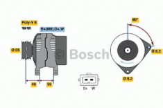 Generator / Alternator VW PASSAT 1.6 - BOSCH 0 986 038 070 foto