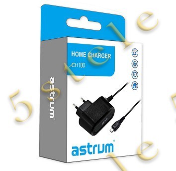 Astrum Incarcator Retea CH100 1.0A MicroUSB 1,5m Negru foto