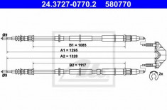 Cablu, frana de parcare OPEL ASTRA H combi 1.4 LPG - ATE 24.3727-0770.2 foto