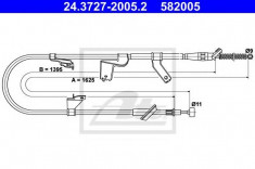 Cablu, frana de parcare SUZUKI SWIFT III 1.5 - ATE 24.3727-2005.2 foto