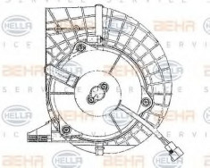 Ventilator, habitaclu SUZUKI SIDEKICK 2.0 TD tractiune integrala - BEHR HELLA SERVICE 8EW 009 159-691 foto