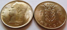Moneda 1 Franc - BELGIA, anul 1975 *cod 1324 UNC foto