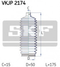 Ansamblu burduf, directie DAIHATSU STORIA 1.0 i - SKF VKJP 2174 foto