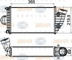 Intercooler, compresor PORSCHE 911 3.6 GT2 - BEHR HELLA SERVICE 8ML 376 765-211 foto