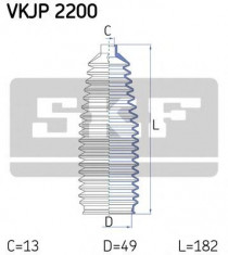 Ansamblu burduf, directie OPEL MERIVA 1.8 - SKF VKJP 2200 foto