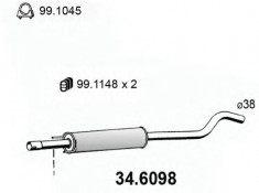 Toba esapamet intermediara OPEL VITA C 1.0 - ASSO 34.6098 foto