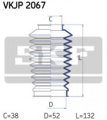 Ansamblu burduf, directie OPEL VECTRA A hatchback 1.6 i - SKF VKJP 2067 foto