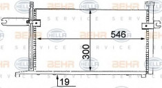 Condensator, climatizare NISSAN MARCH I 1.0 - HELLA 8FC 351 038-411 foto