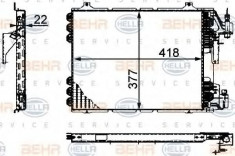 Condensator, climatizare RENAULT EXTRA caroserie 1.1 - HELLA 8FC 351 317-281 foto