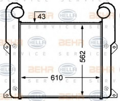 Intercooler, compresor DAF 95 FA 95.310 - HELLA 8ML 376 776-671 foto