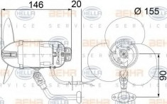 Electromotor, ventilatie interioara - HELLA 8EW 009 157-251 foto