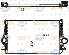 Intercooler, compresor VW SHARAN 1.9 TDI - HELLA 8ML 376 746-571 foto