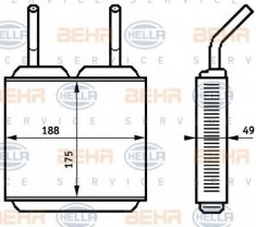 Schimbator caldura, incalzire habitaclu OPEL KADETT E hatchback 1.3 N - BEHR HELLA SERVICE 8FH 351 313-271 foto