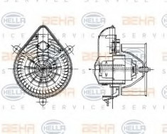 Ventilator, habitaclu PEUGEOT 405 1.6 - HELLA 8EW 009 157-581 foto