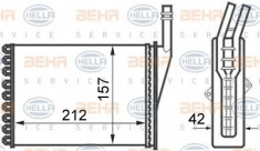 Schimbator caldura, incalzire habitaclu RENAULT ESPACE Mk III 2.0 - HELLA 8FH 351 024-361 foto