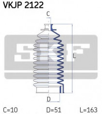 Ansamblu burduf, directie VOLVO 240 limuzina 2.1 - SKF VKJP 2122 foto