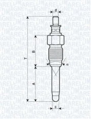 Bujie incandescenta BMW 3 limuzina 324 d - MAGNETI MARELLI 062900059304 foto