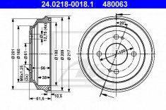 Tambur frana HONDA CIVIC III Hatchback 1.2 - ATE 24.0218-0018.1 foto