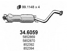 Toba esapamet intermediara OPEL VECTRA B hatchback 1.8 i 16V - ASSO 34.6059 foto