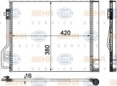 Condensator, climatizare SMART FORTWO cupe 1.0 Turbo - HELLA 8FC 351 304-291 foto