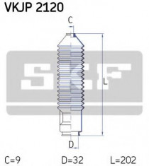 Ansamblu burduf, directie NISSAN MARCH I 1.2 - SKF VKJP 2120 foto