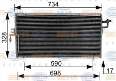 Condensator, climatizare NISSAN PRIMERA 1.6 16V - HELLA 8FC 351 036-511 foto