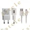 Incarcator MicroUSB 2A (3IN1) Adaptor Retea si Auto+Cablu Alb