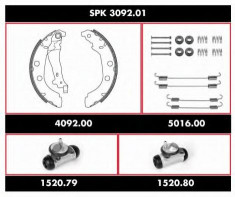 Set frana, frana tambur PEUGEOT 406 limuzina 1.6 - ROADHOUSE SPK 3092.01 foto