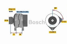 Generator / Alternator VAUXHALL ASTRA Mk IV combi 1.6 - BOSCH 0 986 047 270 foto