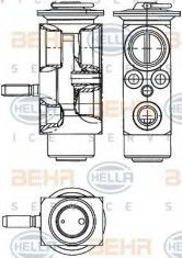 Supapa expansiune, clima SMART FORTWO cupe 1.0 Turbo - BEHR HELLA SERVICE 8UW 351 239-611 foto