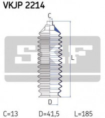 Ansamblu burduf, directie HONDA FIT I 45 1.2 - SKF VKJP 2214 foto