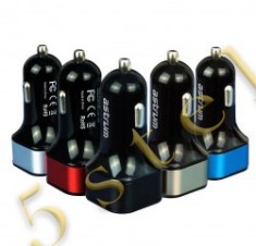 Incarcator Auto 4.8A 2xUSB cu Cablu microUSB CC340 Gri Astrum