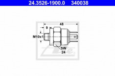 Comutator, lampa frana - ATE 24.3526-1900.0 foto