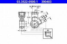 Conector, conducte metal - ATE 03.3522-0500.1 foto