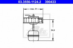 buson,rezervor lichid de frana - ATE 03.3556-1124.2 foto