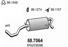 Toba esapament finala VW LUPO 1.4 16V - ASSO 58.7064 foto