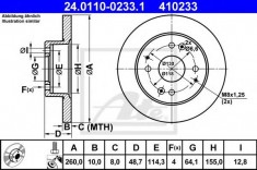 Disc frana ROVER 600 620 i - ATE 24.0110-0233.1 foto